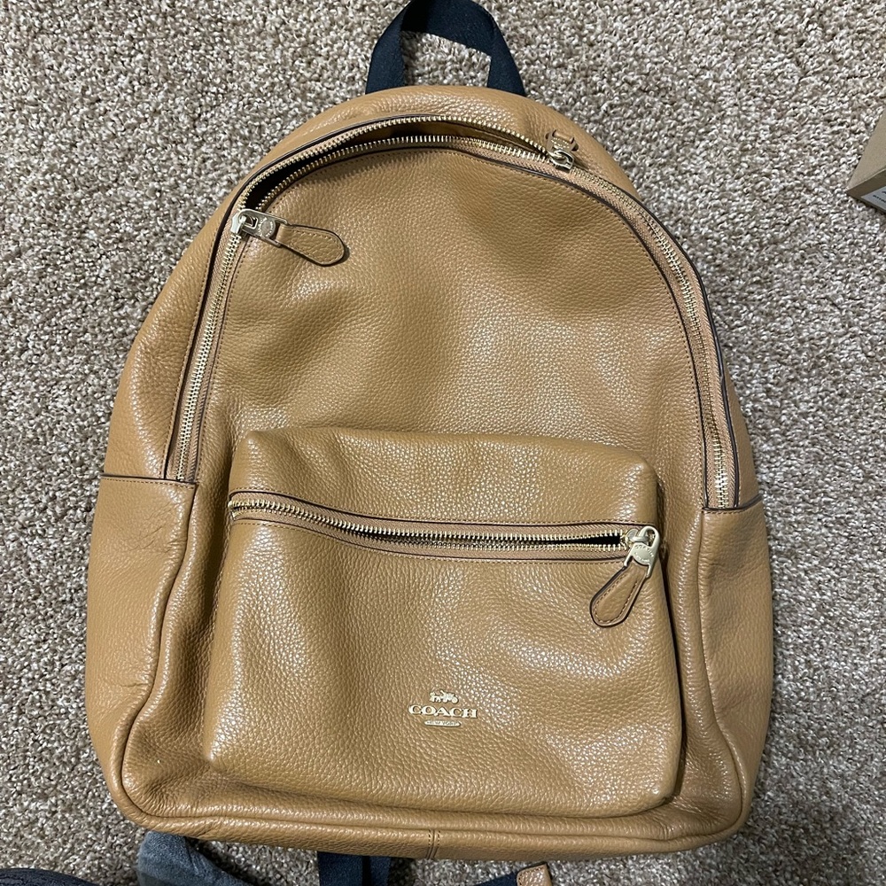 Coach leather backpack